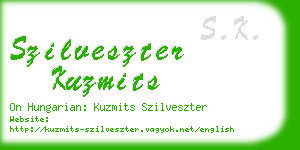 szilveszter kuzmits business card